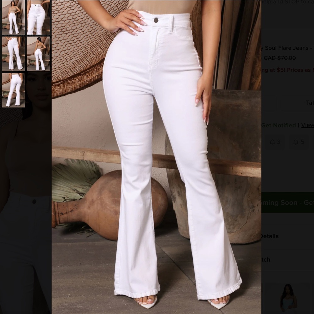 Fashion Nova White Flare Jeans